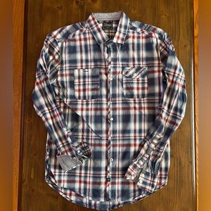 Men’s L/S 7 Diamonds Button Up. Size M